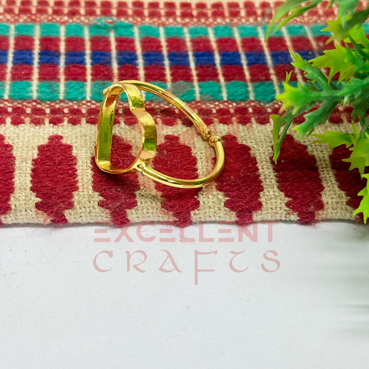 12mm Heart Brass Finger Ring