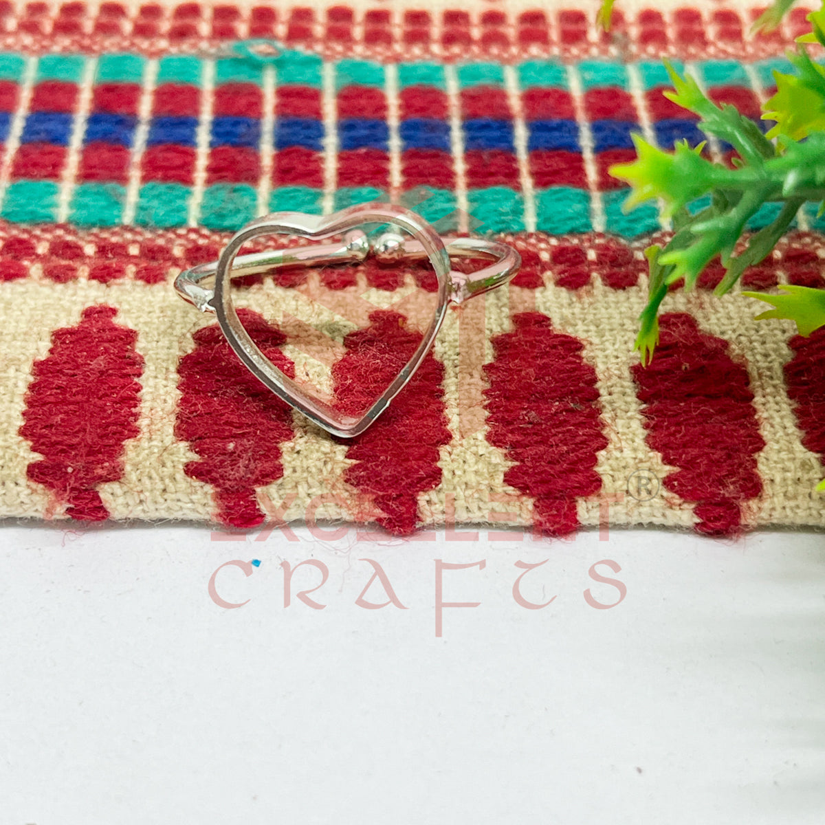 12mm Heart Brass Finger Ring