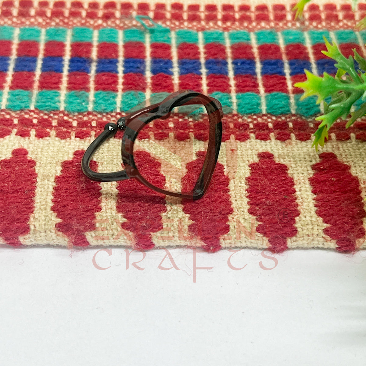 14mm Heart Brass Finger Ring