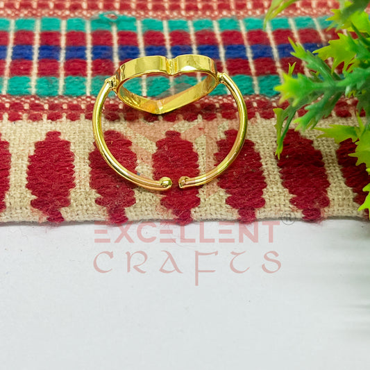 14mm Heart Brass Finger Ring