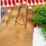 14mm Heart Brass Finger Ring