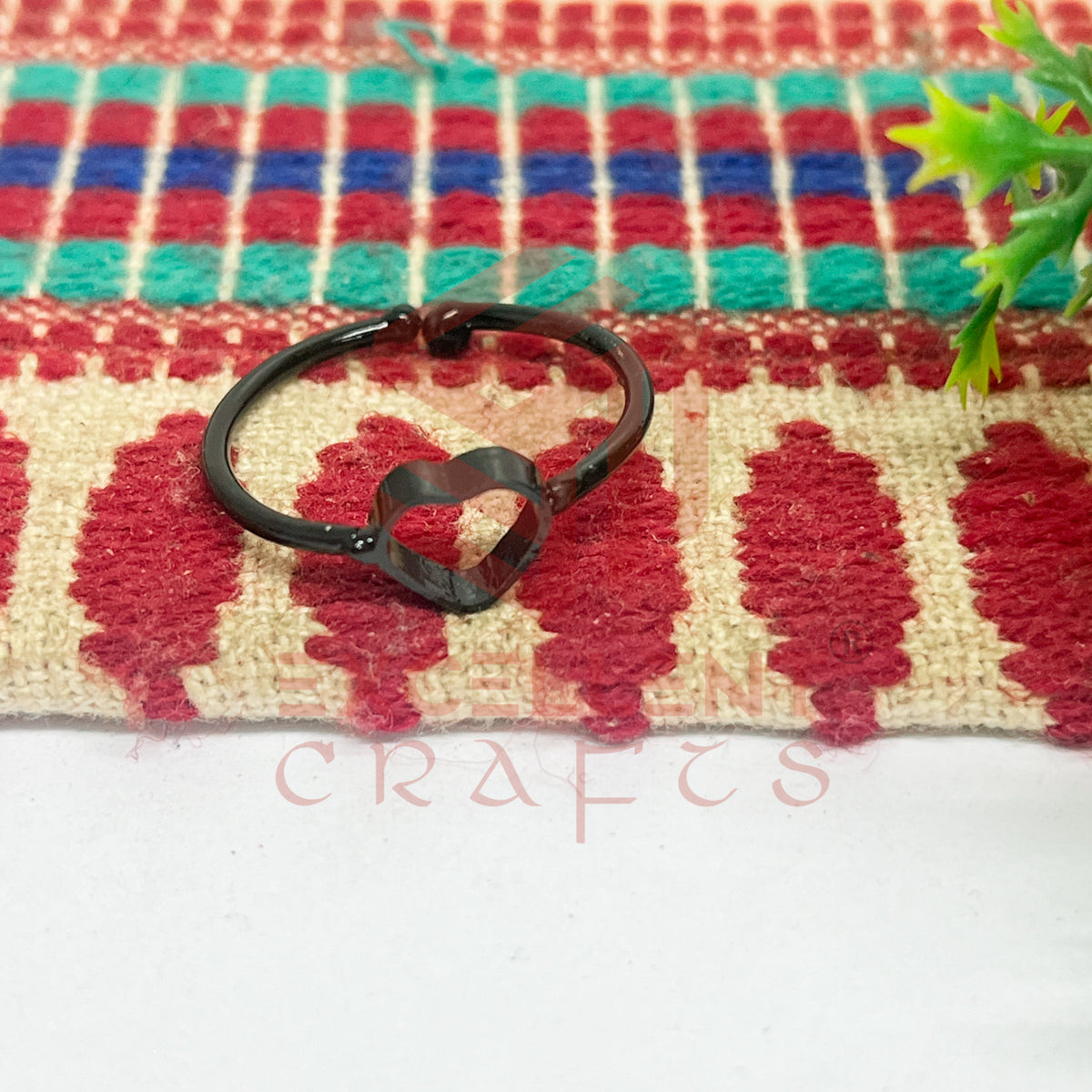4mm Heart Brass Finger Ring