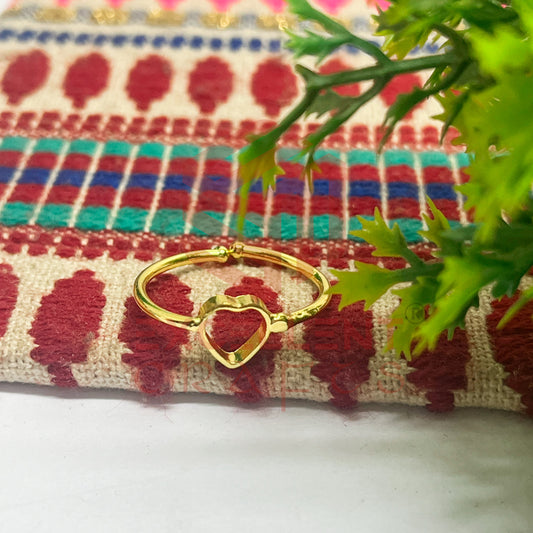 4mm Heart Brass Finger Ring
