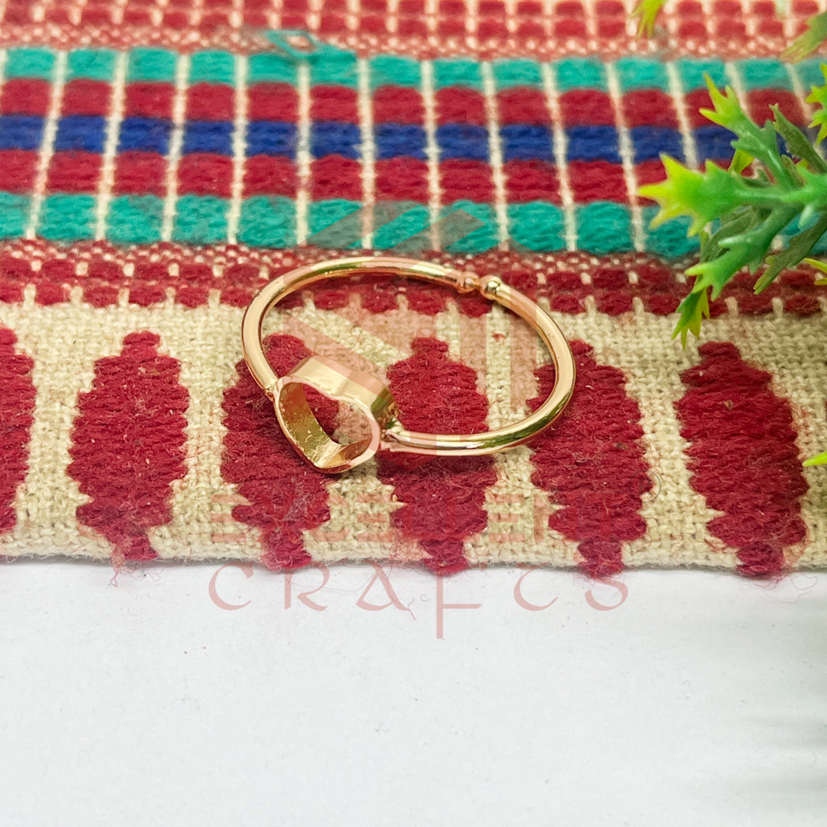 4mm Heart Brass Finger Ring