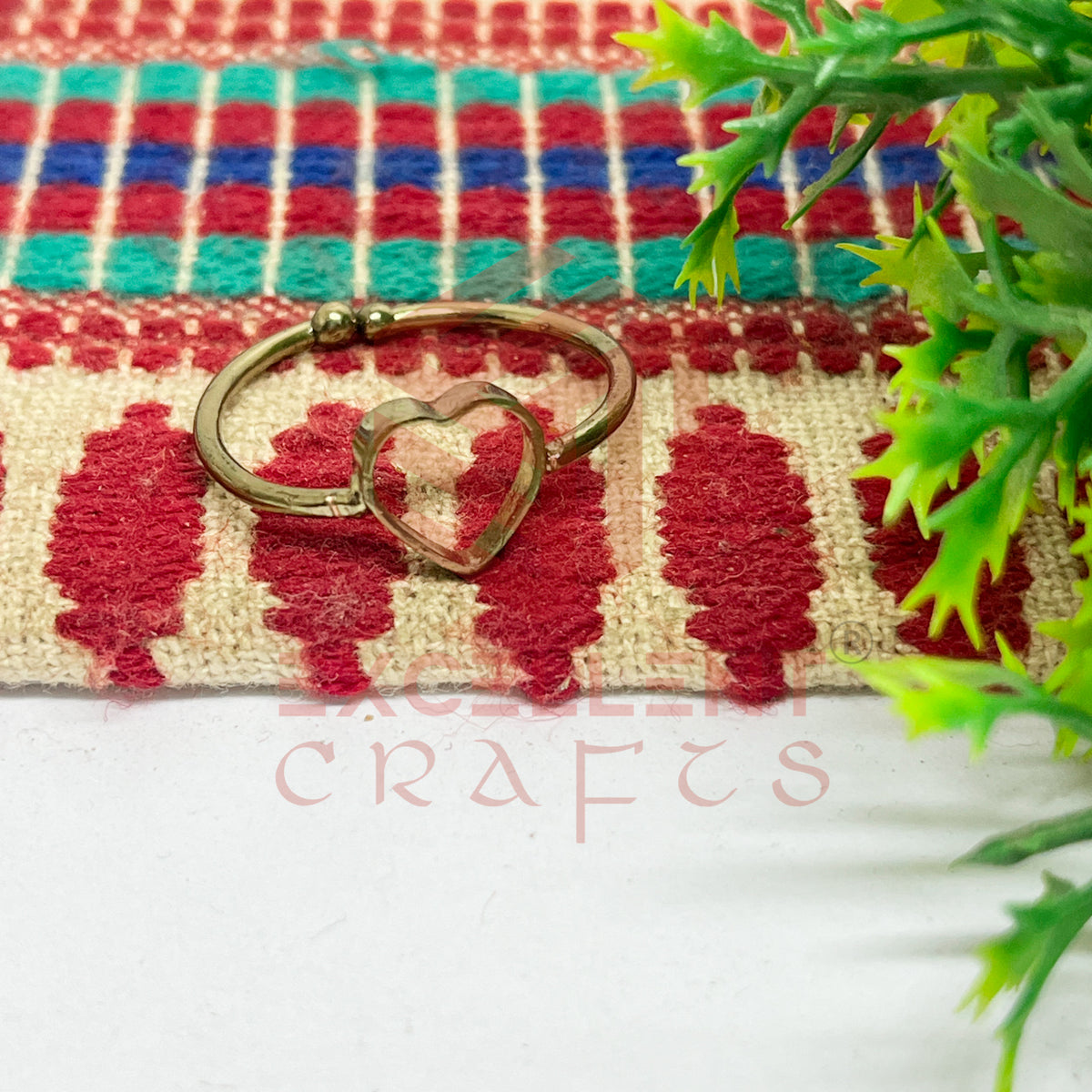 6mm Heart Brass Finger Ring