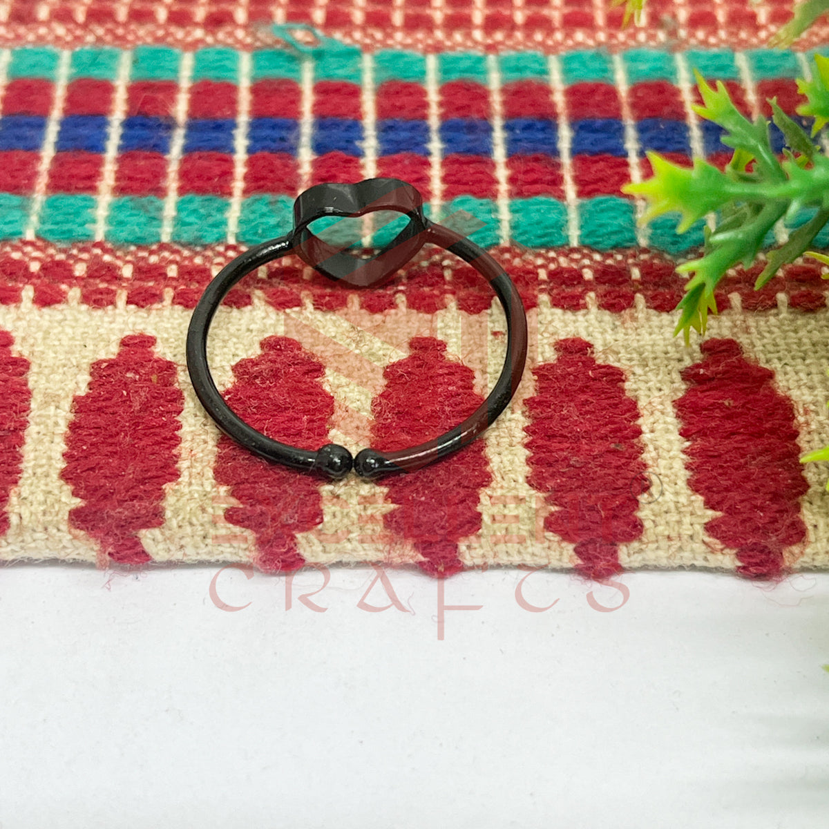 6mm Heart Brass Finger Ring