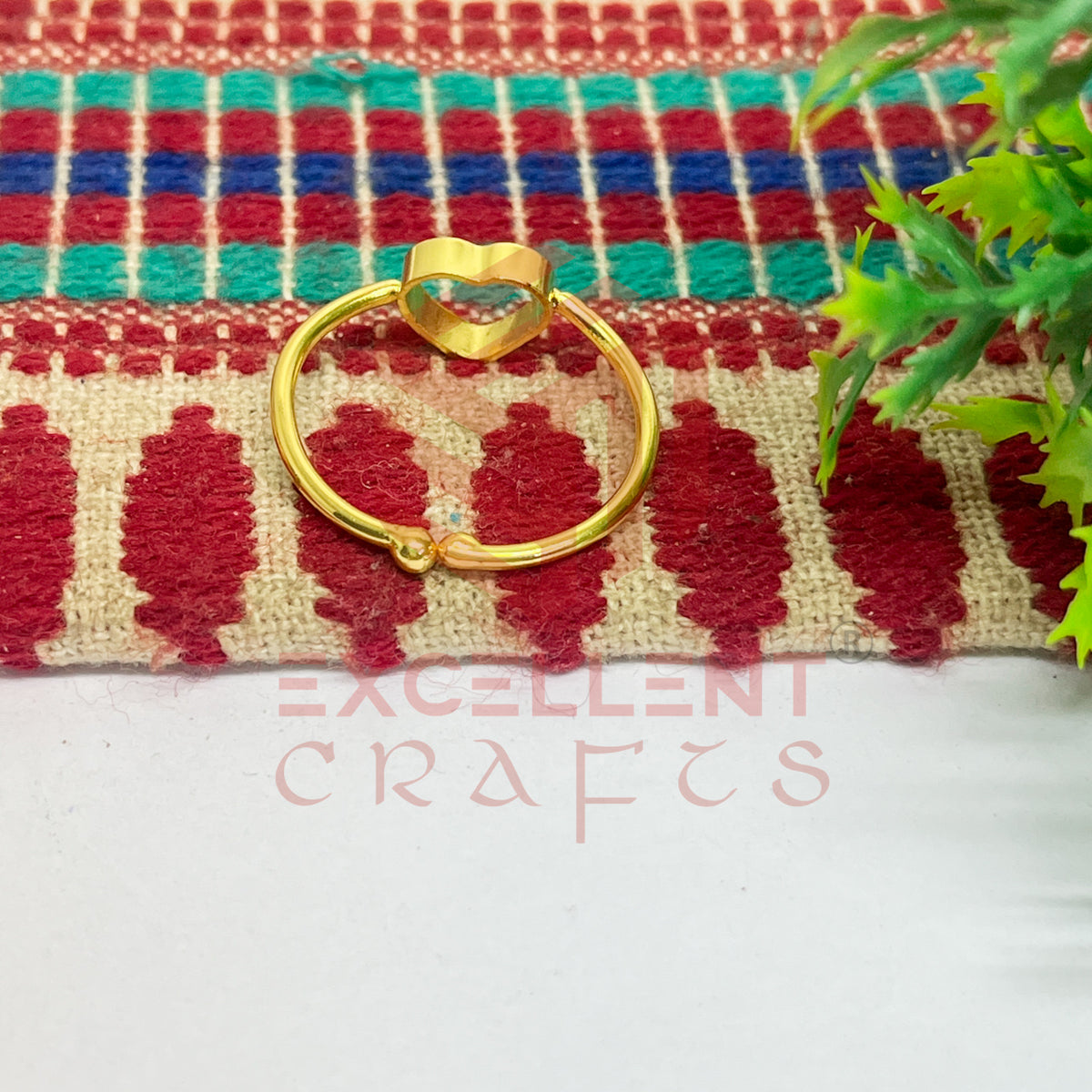 6mm Heart Brass Finger Ring