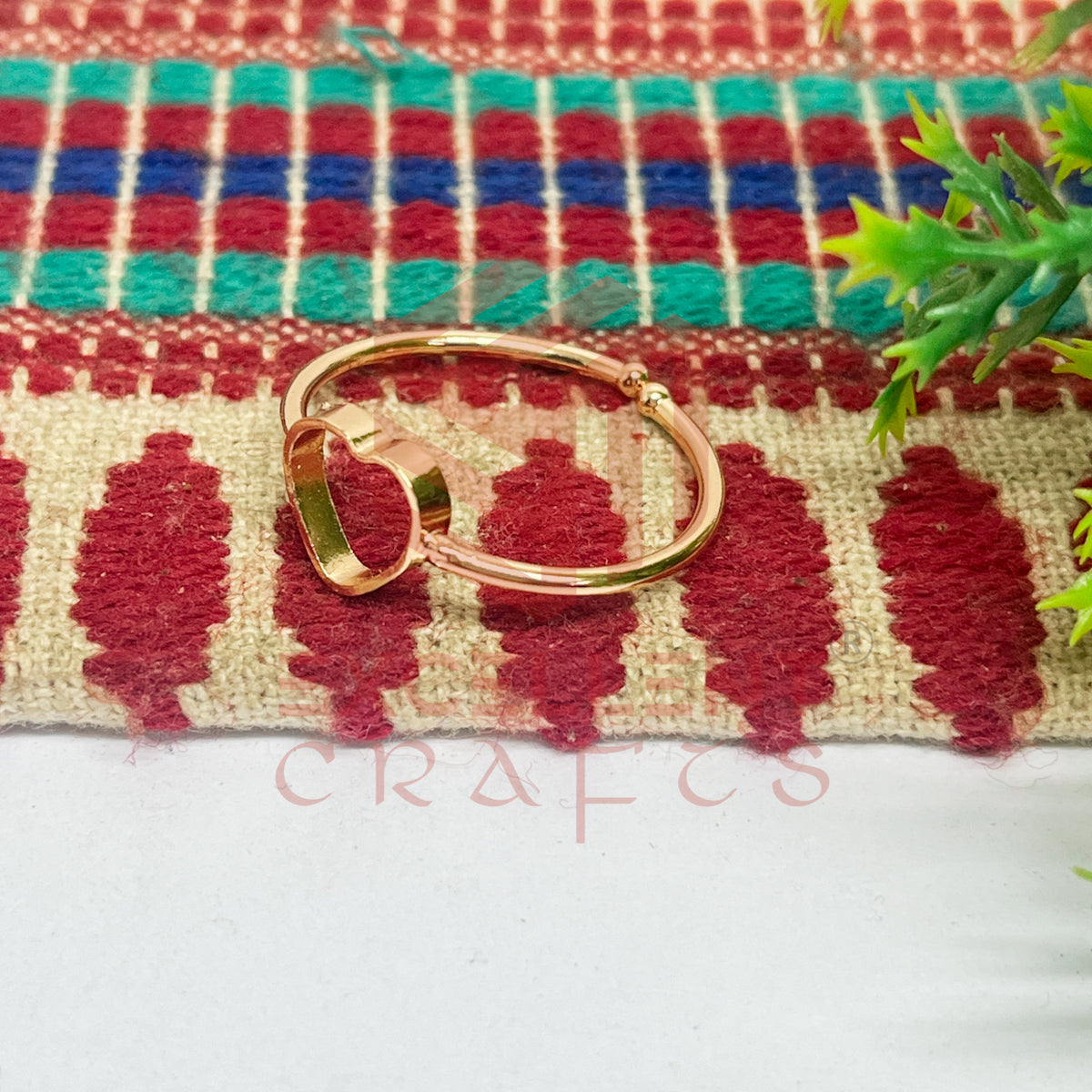 6mm Heart Brass Finger Ring