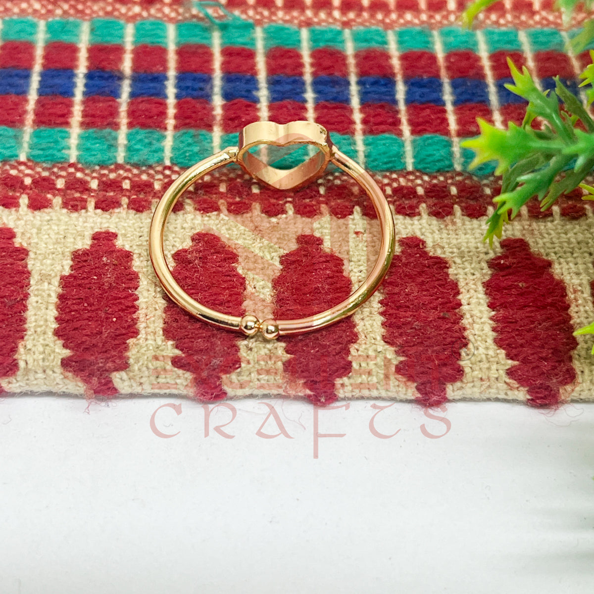 6mm Heart Brass Finger Ring