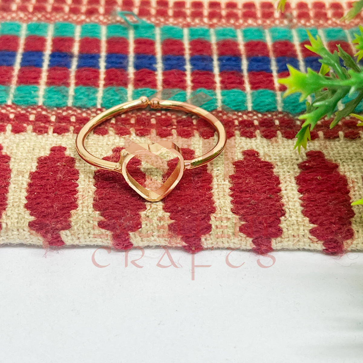 6mm Heart Brass Finger Ring