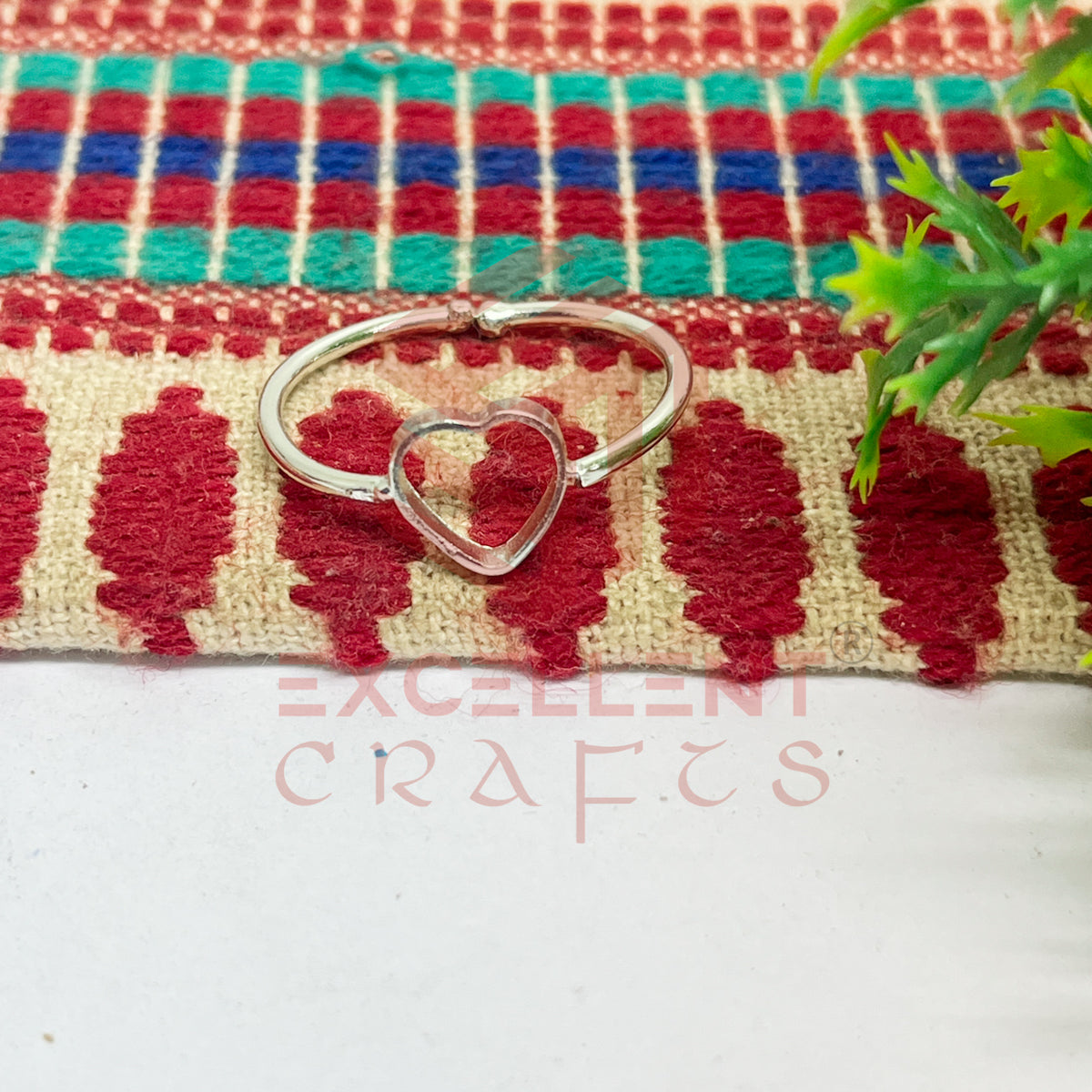 6mm Heart Brass Finger Ring