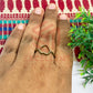 8mm Heart Brass Finger Ring