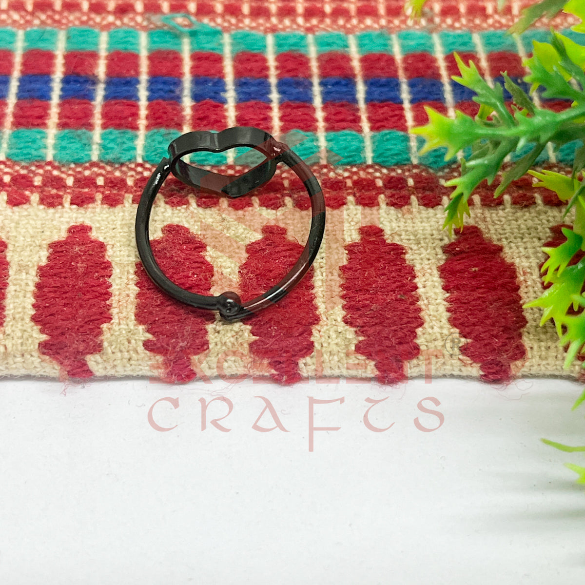 8mm Heart Brass Finger Ring