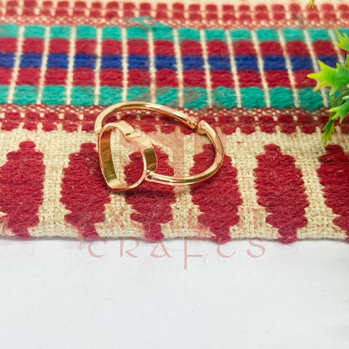 8mm Heart Brass Finger Ring
