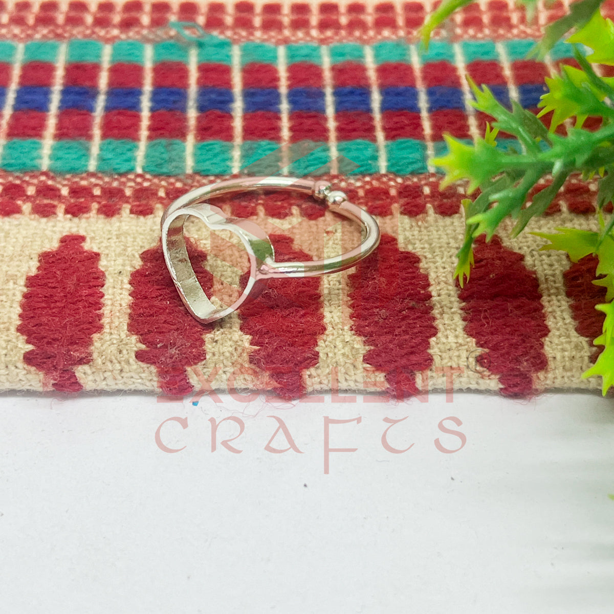 8mm Heart Brass Finger Ring