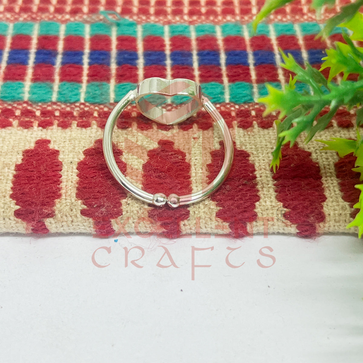 8mm Heart Brass Finger Ring