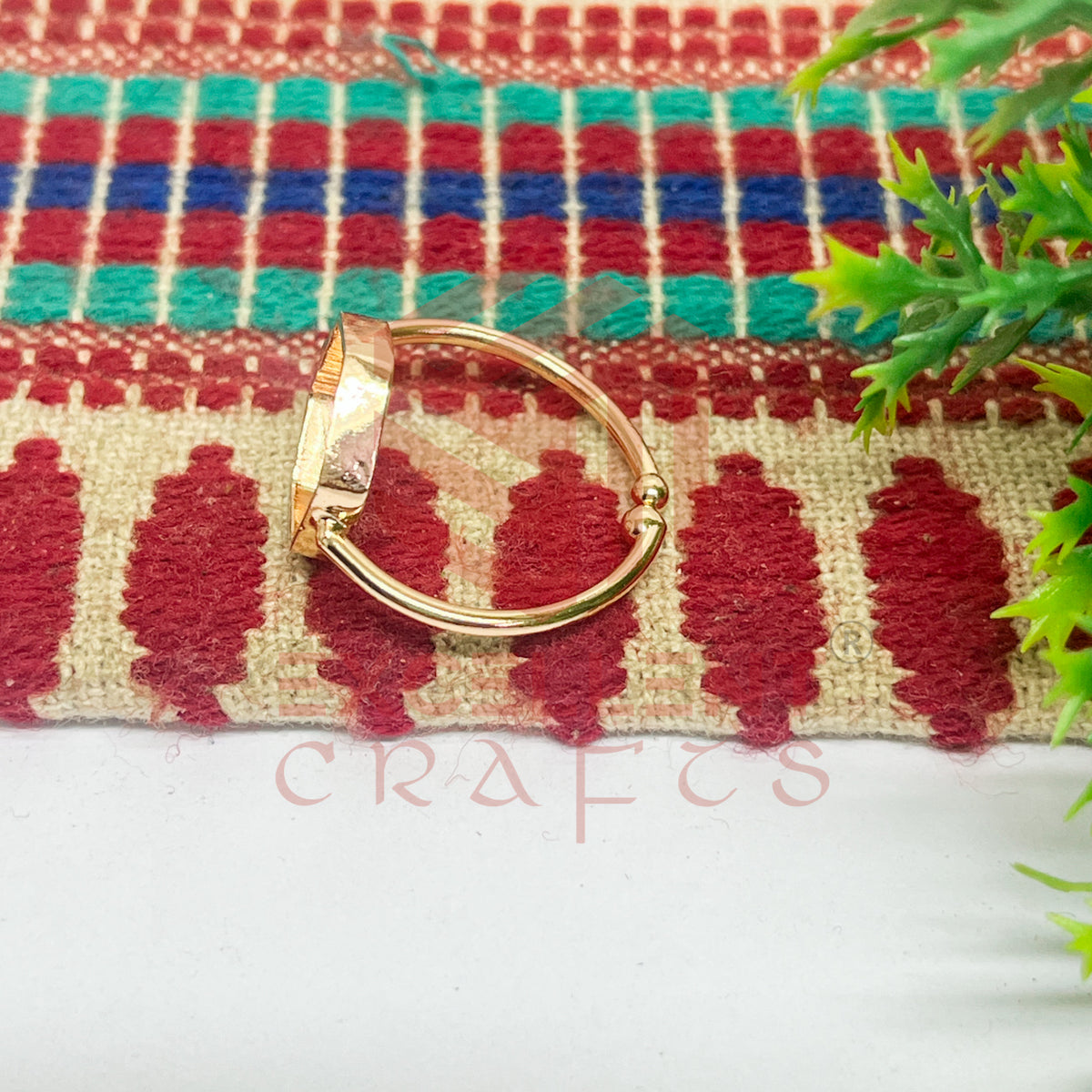 12mm Hexagon Brass Finger Ring