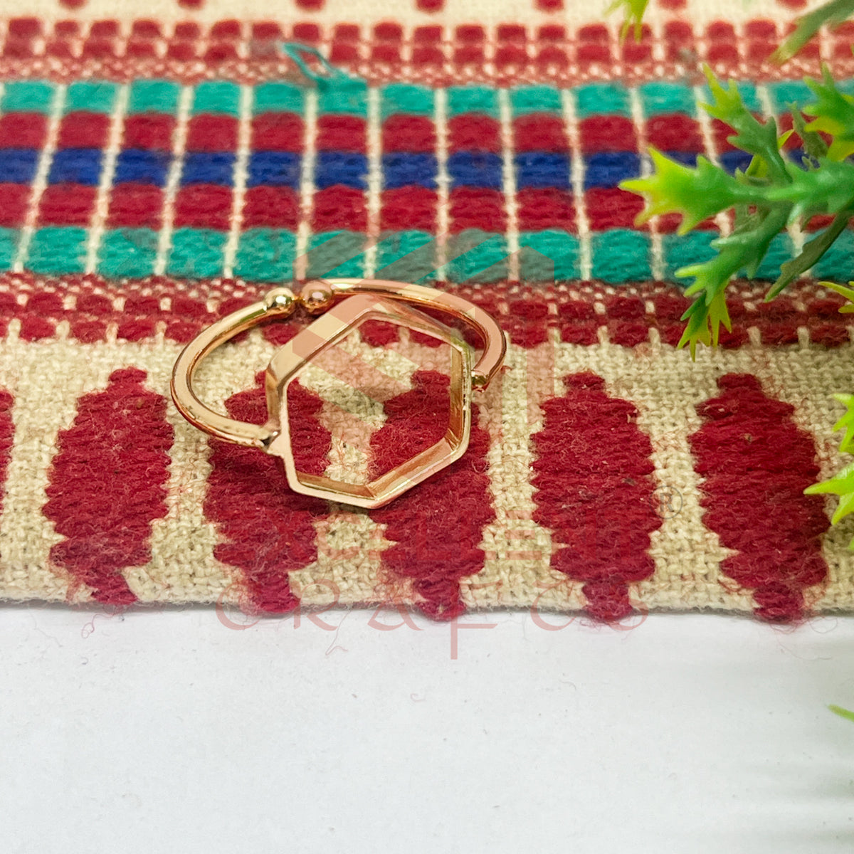 12mm Hexagon Brass Finger Ring