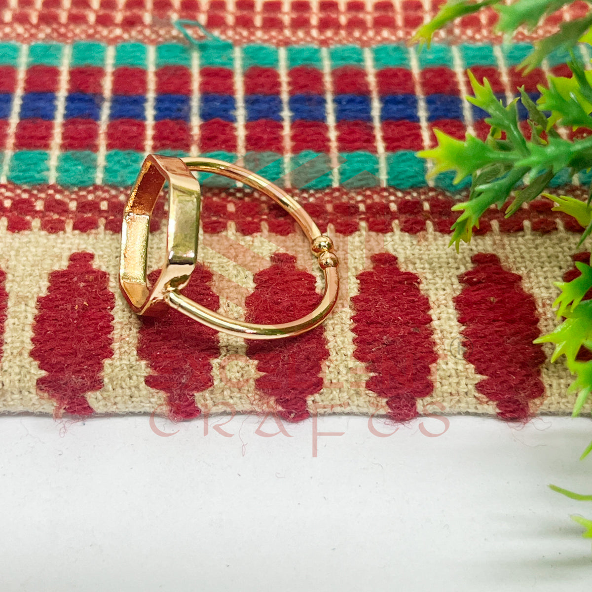 17mm Hexagon Brass Finger Ring