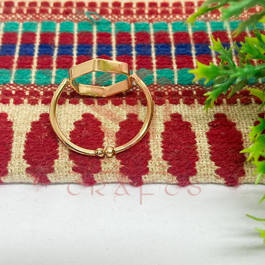 15mm Hexagon Brass Finger Ring