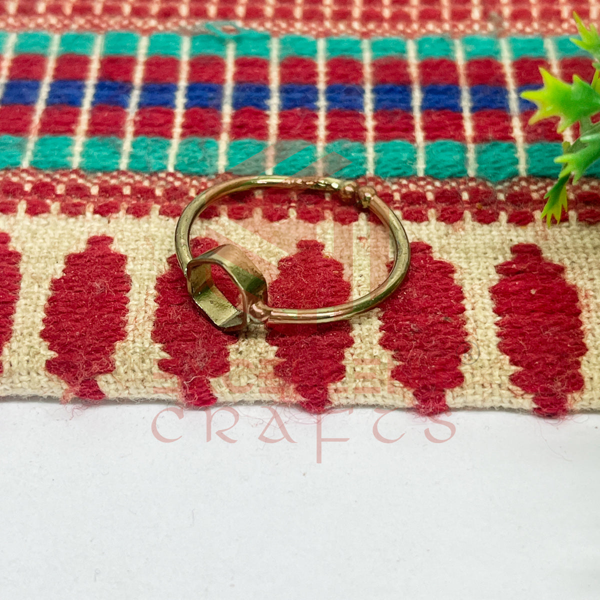 5x6mm Hexagon Brass Finger Ring