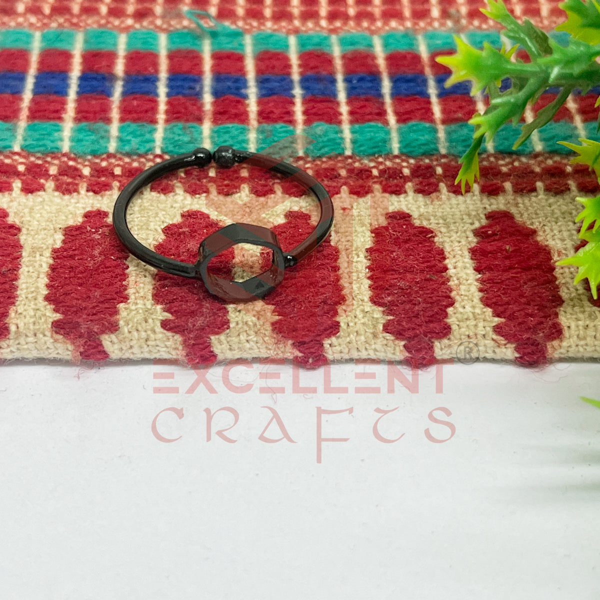 7mm Hexagon Brass Finger Ring