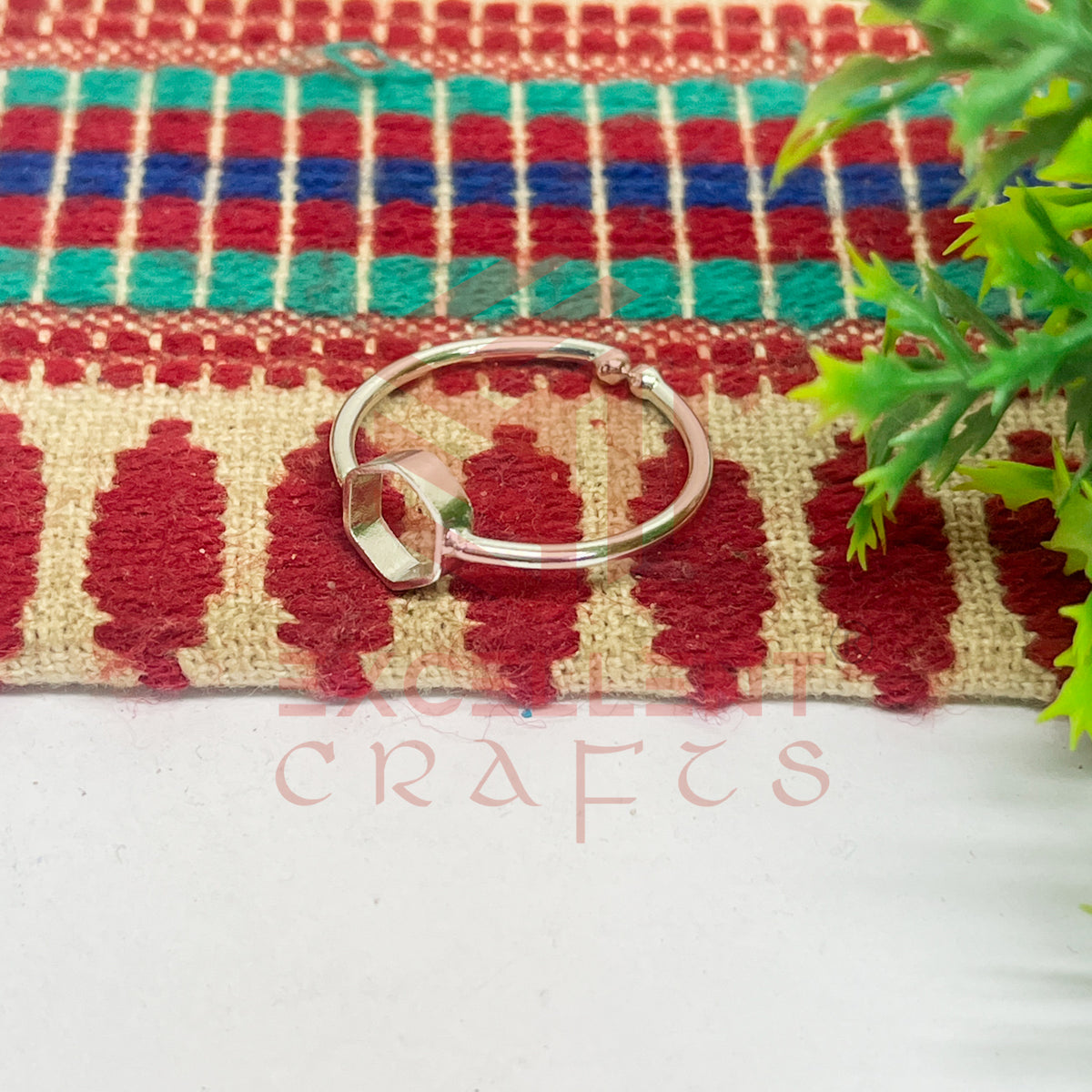 5x6mm Hexagon Brass Finger Ring