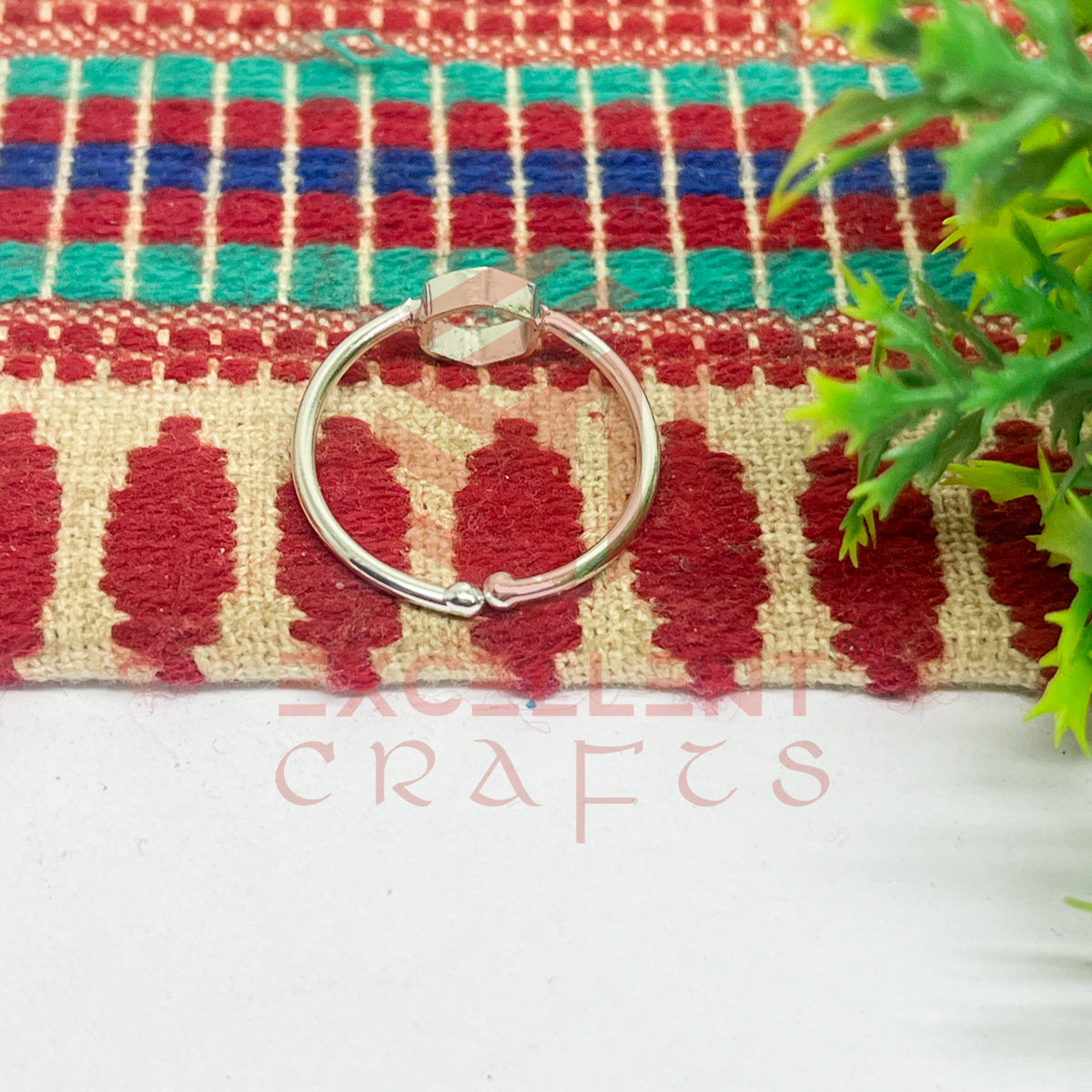 5x6mm Hexagon Brass Finger Ring