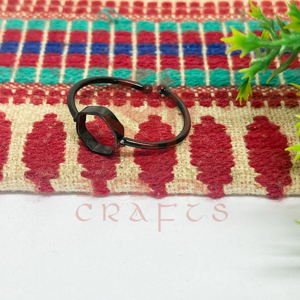5x6mm Hexagon Brass Finger Ring