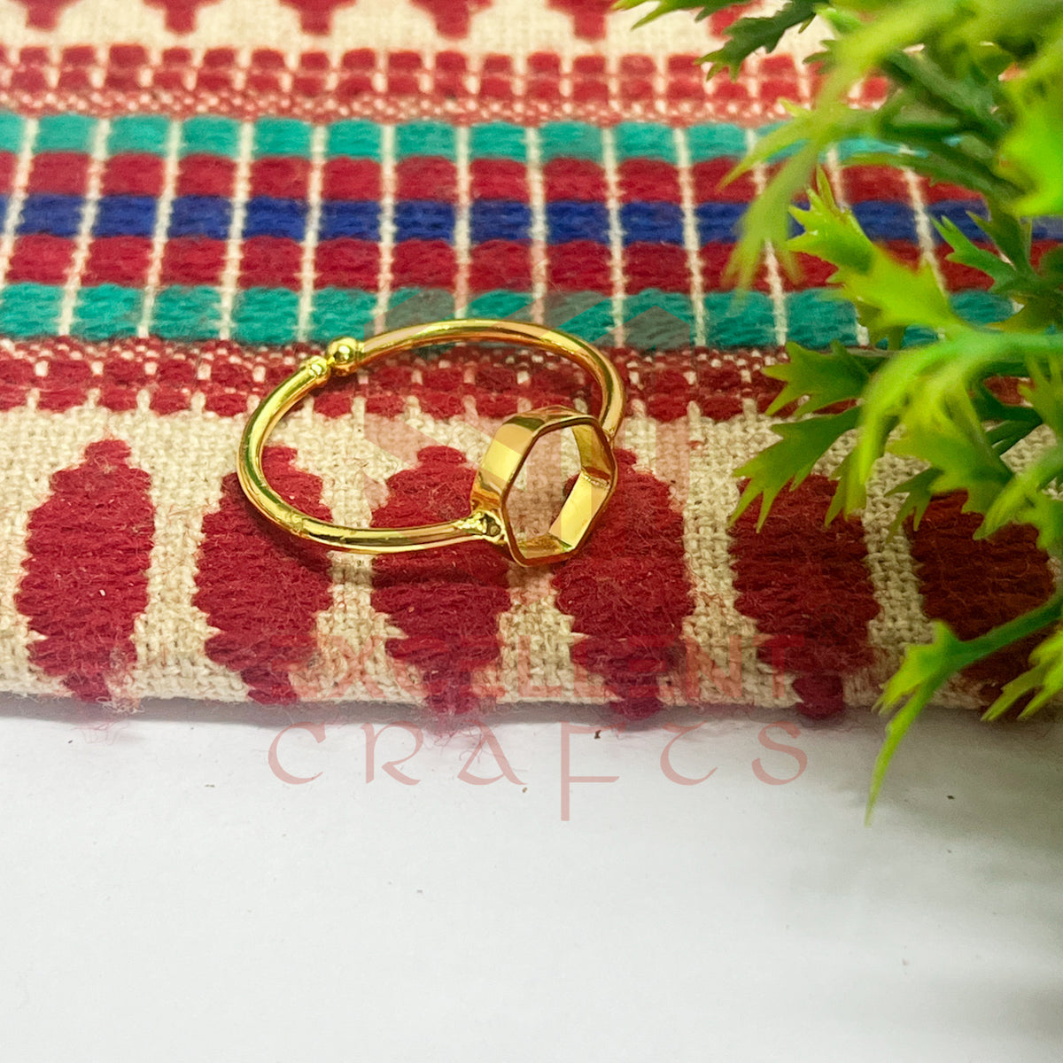 7mm Hexagon Brass Finger Ring