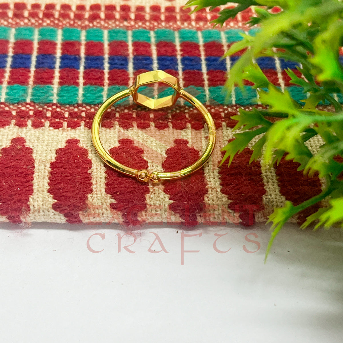 7mm Hexagon Brass Finger Ring