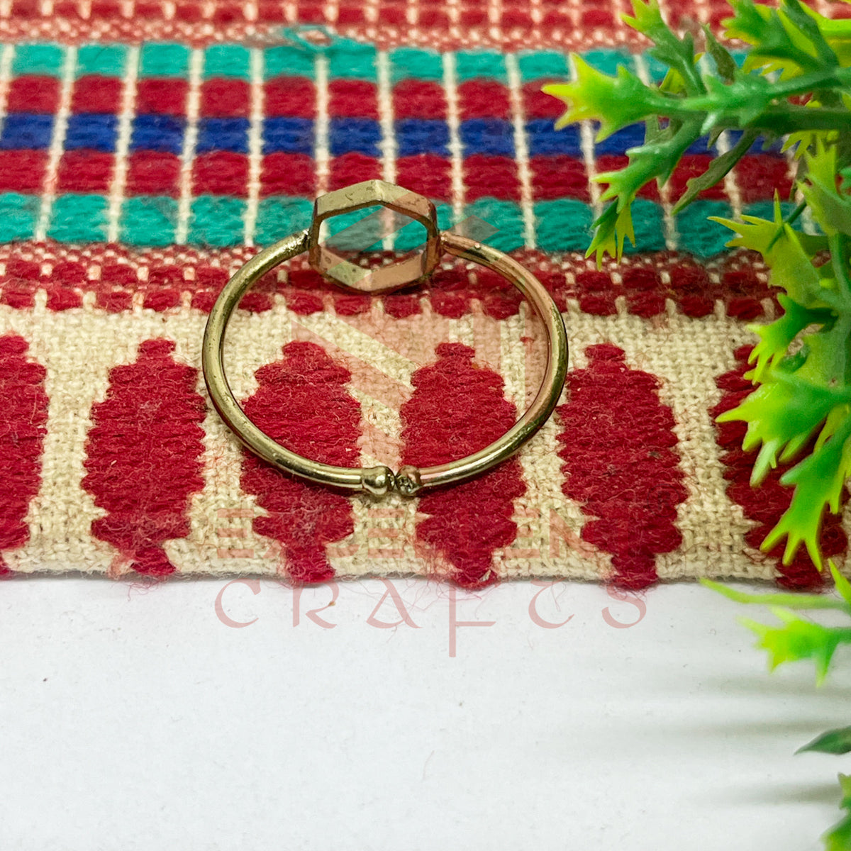 7mm Hexagon Brass Finger Ring