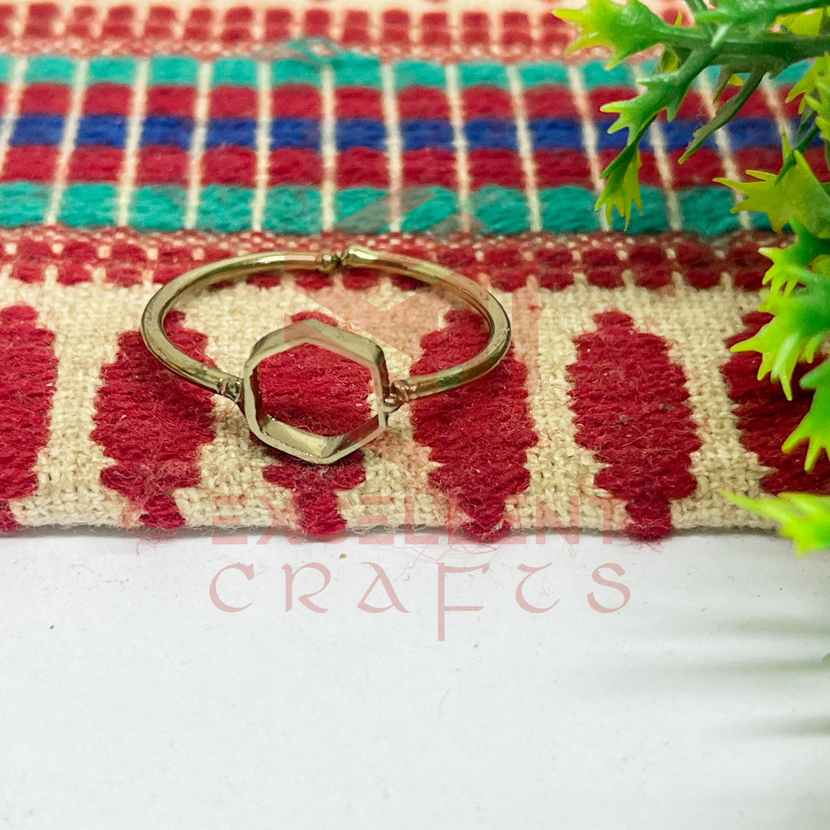 7mm Hexagon Brass Finger Ring