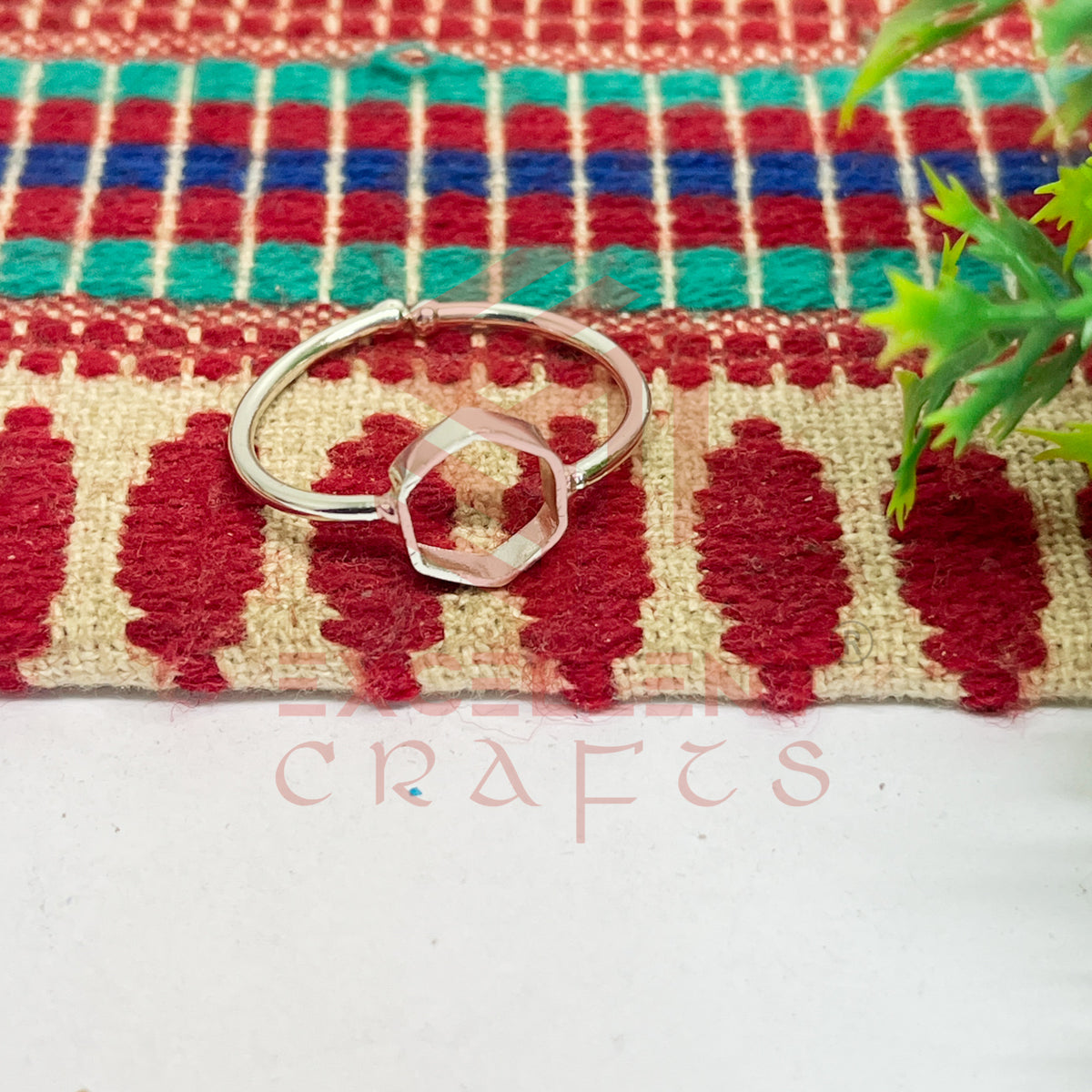 7mm Hexagon Brass Finger Ring