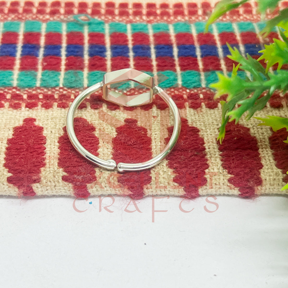10mm Hexagon Brass Finger Ring