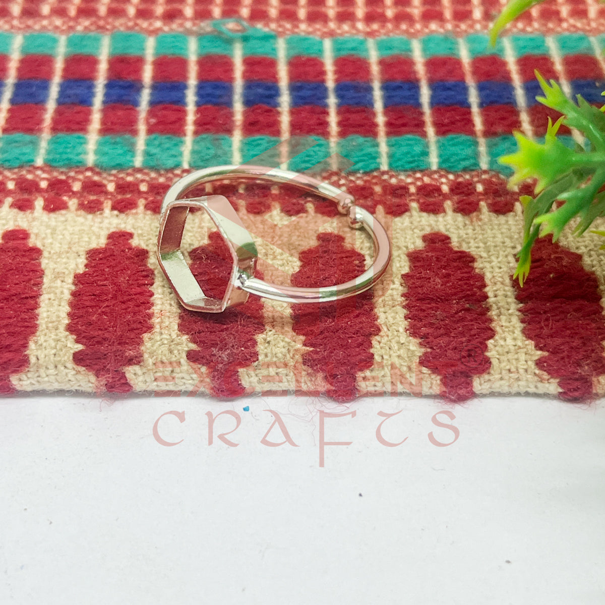 10mm Hexagon Brass Finger Ring