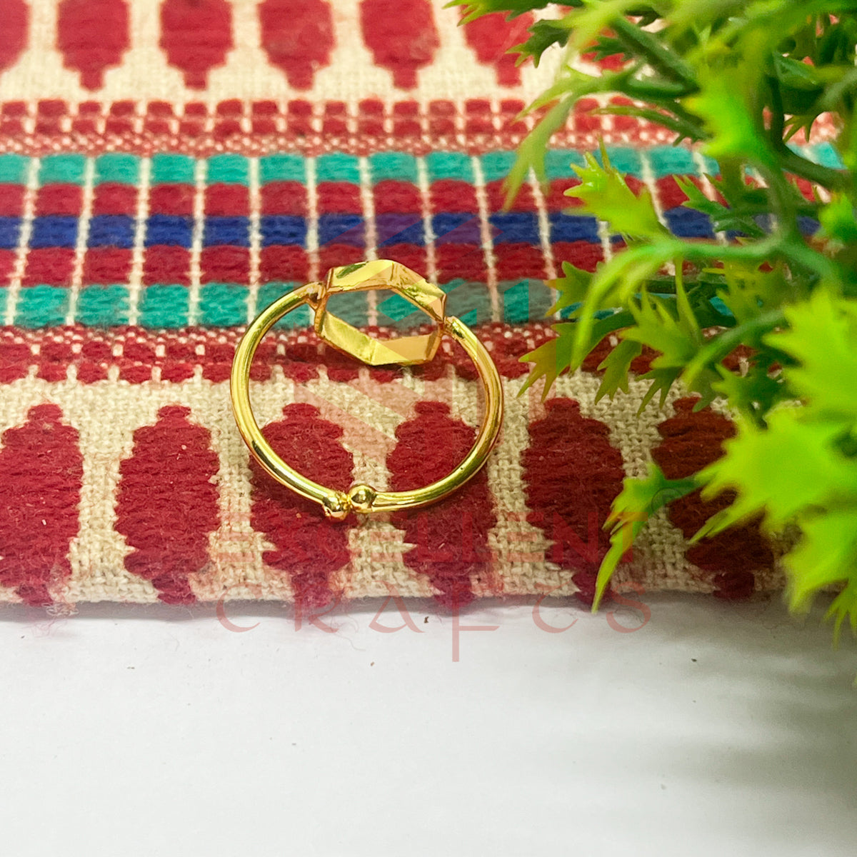 10mm Hexagon Brass Finger Ring