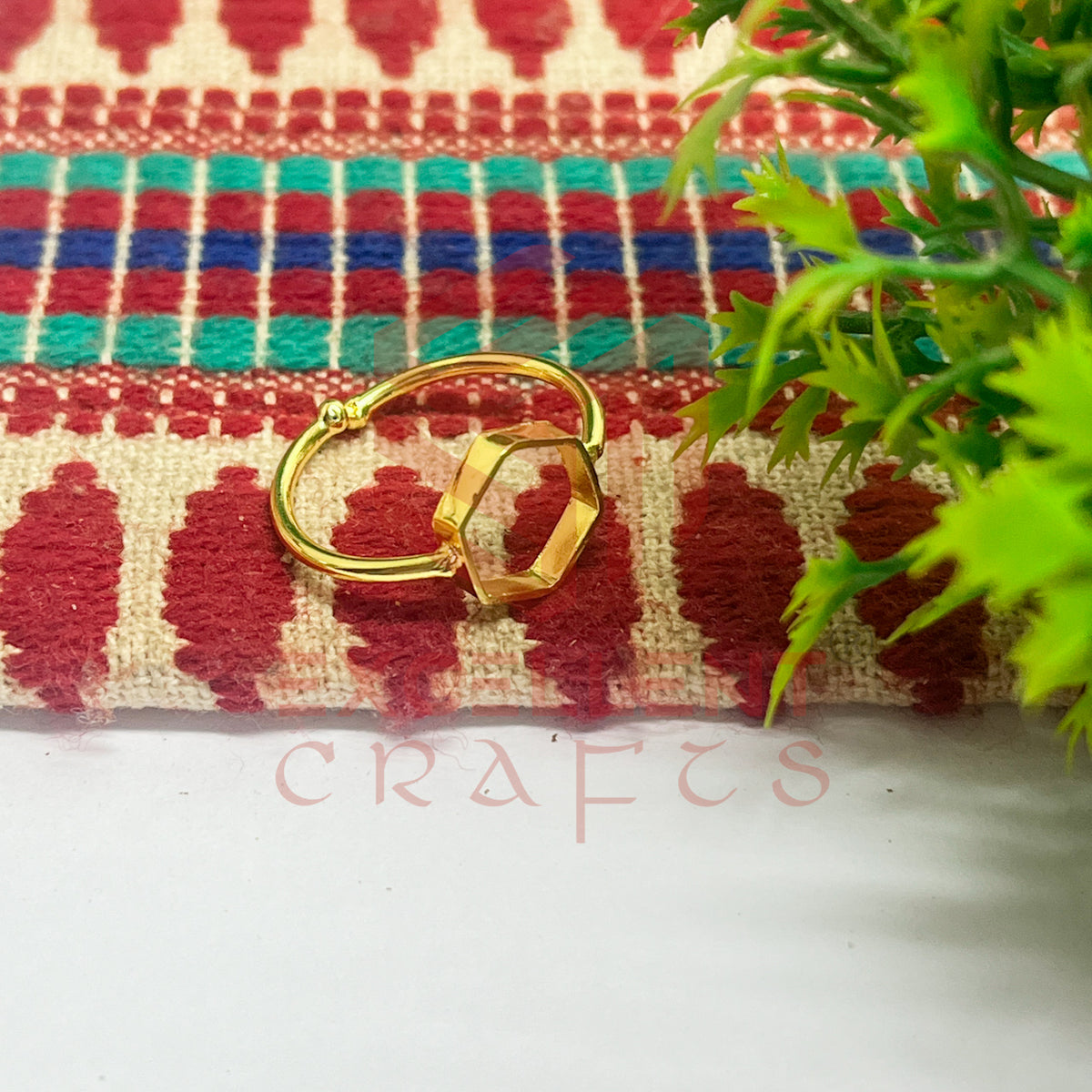 10mm Hexagon Brass Finger Ring