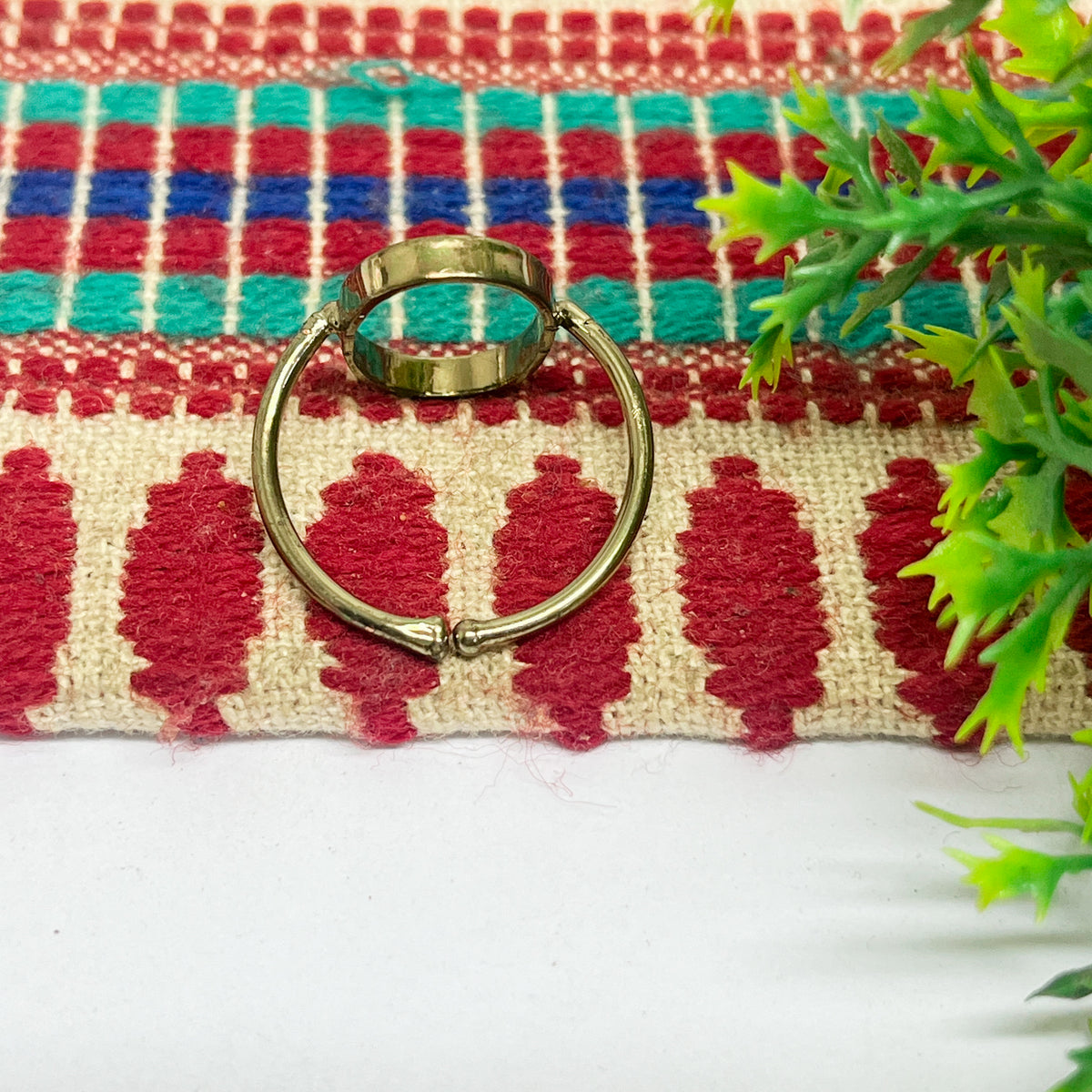 11x17mm Oval Brass Finger Ring