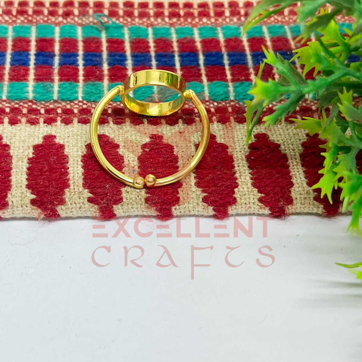 11x17mm Oval Brass Finger Ring