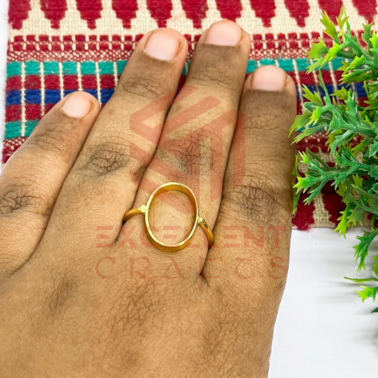 11x17mm Oval Brass Finger Ring