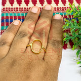 11x17mm Oval Brass Finger Ring
