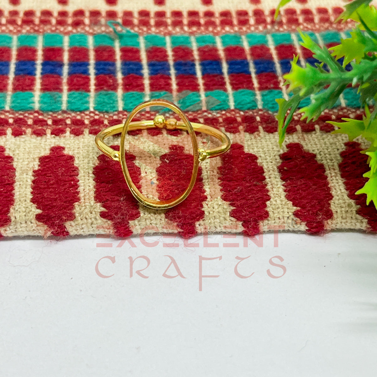 11x17mm Oval Brass Finger Ring