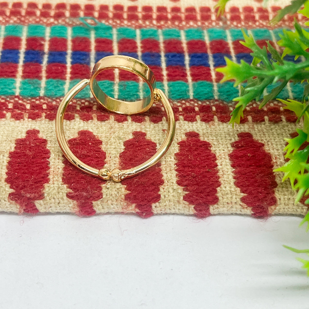 11x17mm Oval Brass Finger Ring