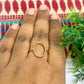 11x17mm Oval Brass Finger Ring