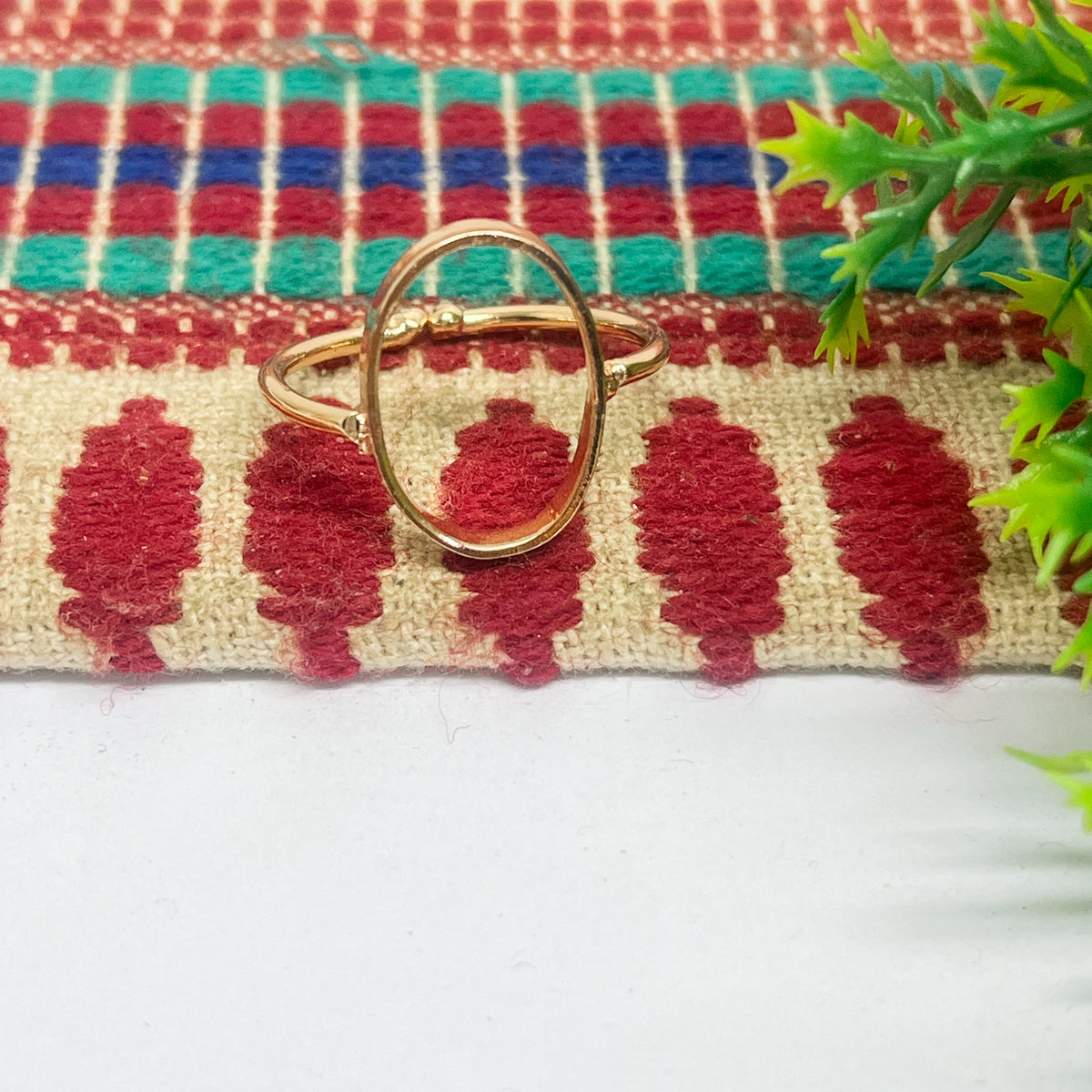 11x17mm Oval Brass Finger Ring