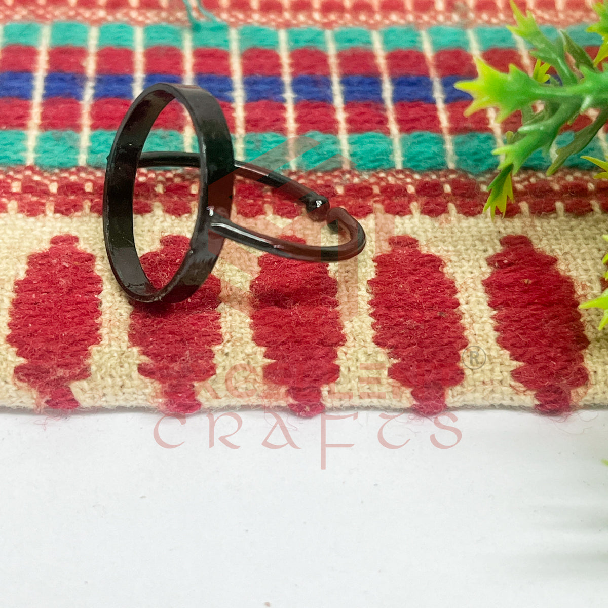 12x19mm Oval Brass Finger Ring
