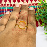 12x19mm Oval Brass Finger Ring