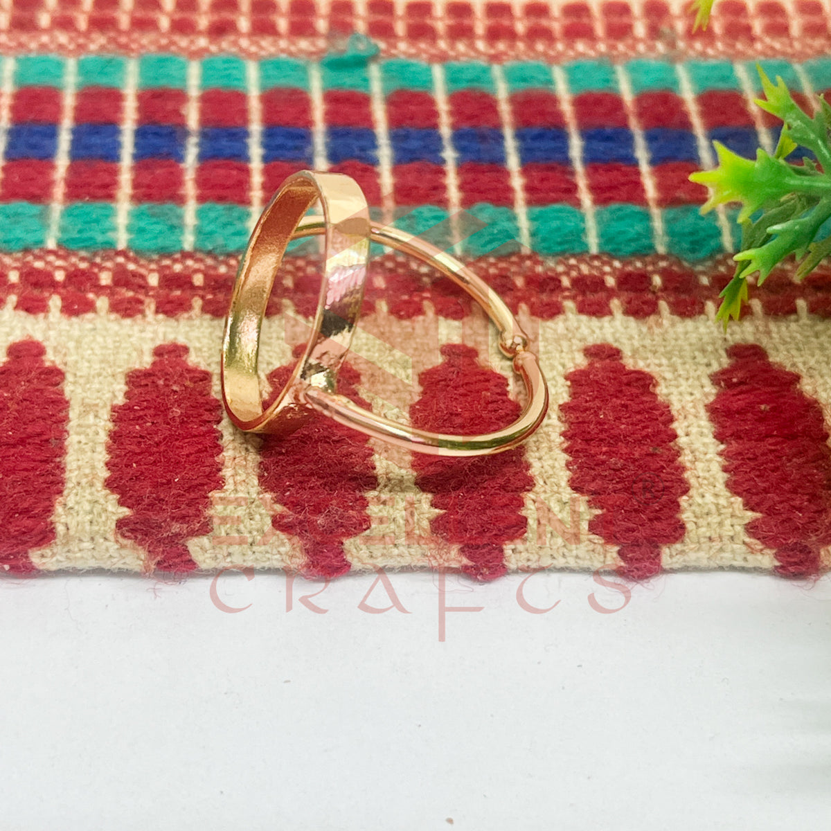12x19mm Oval Brass Finger Ring
