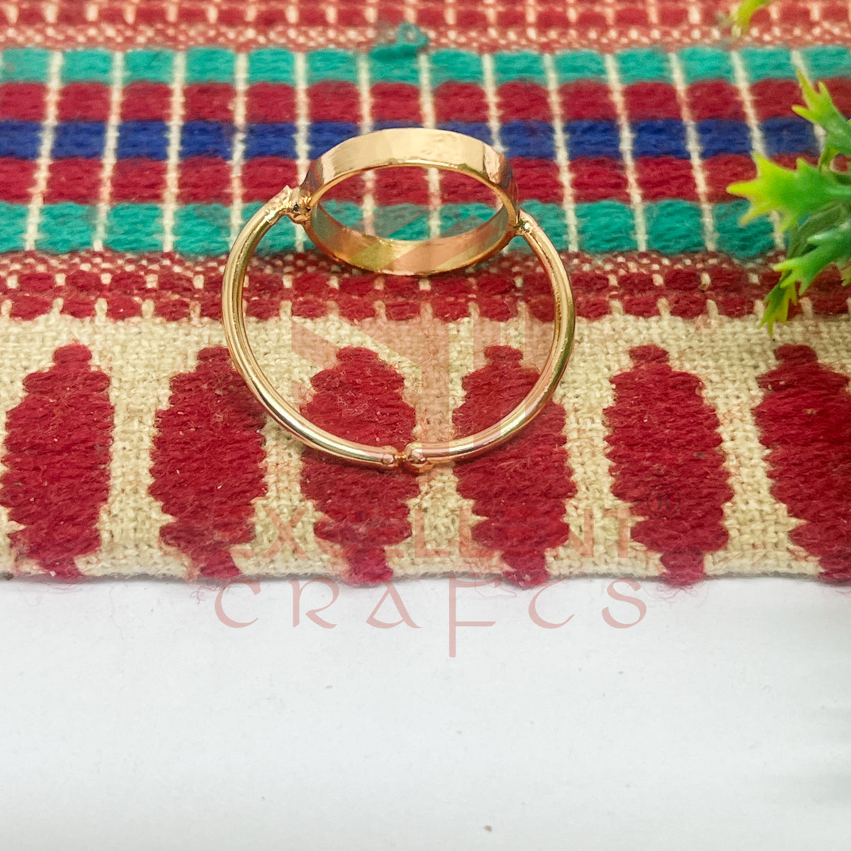 12x19mm Oval Brass Finger Ring